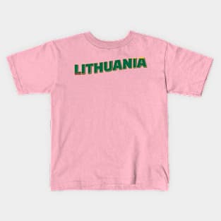 Lithuania Vintage style retro souvenir Kids T-Shirt